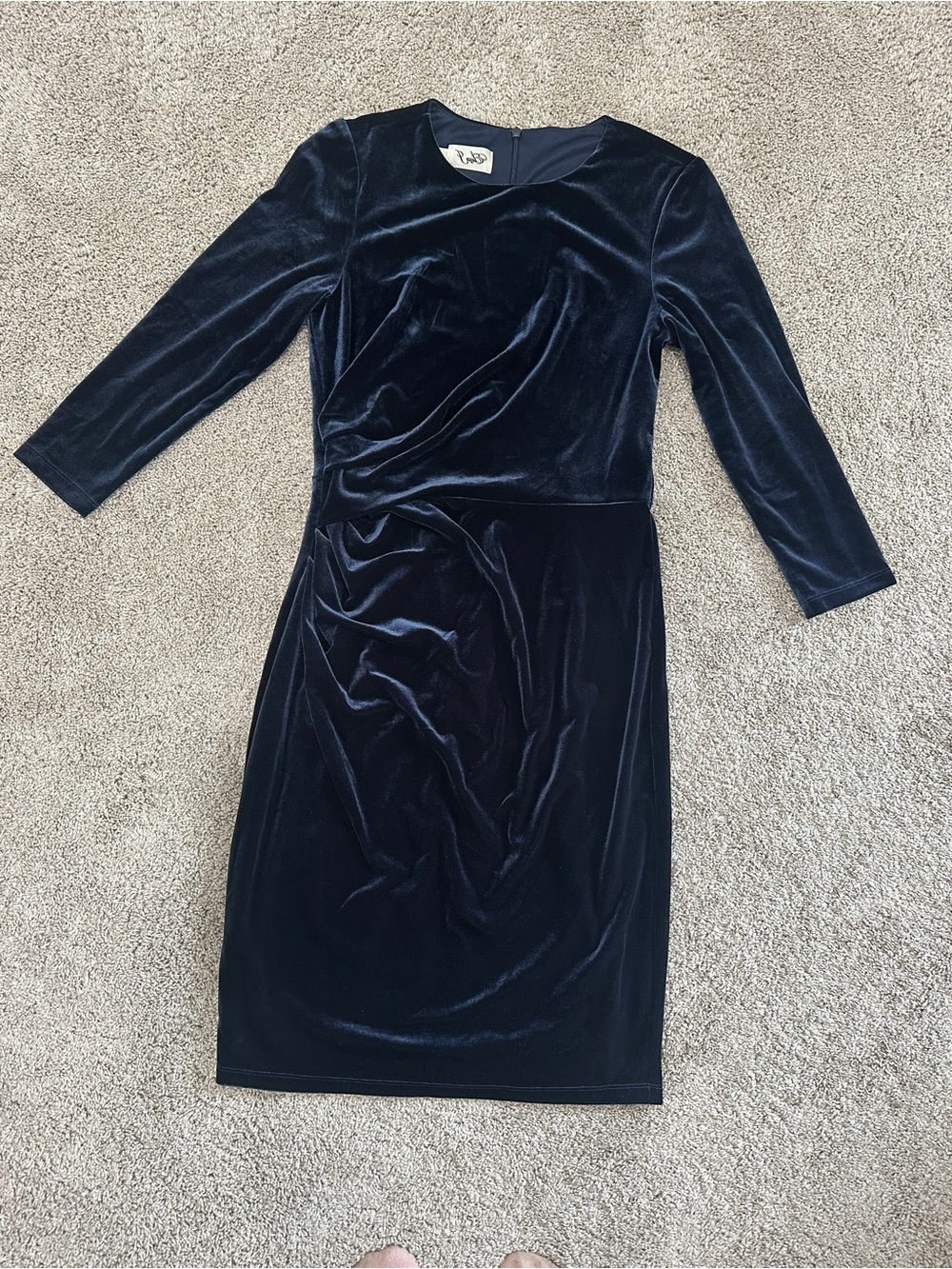 Velvet Dress - Navy